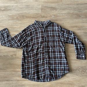 Chaps Fall Flannel - Soft Layering Essential in Brown, Grey, and Navy
